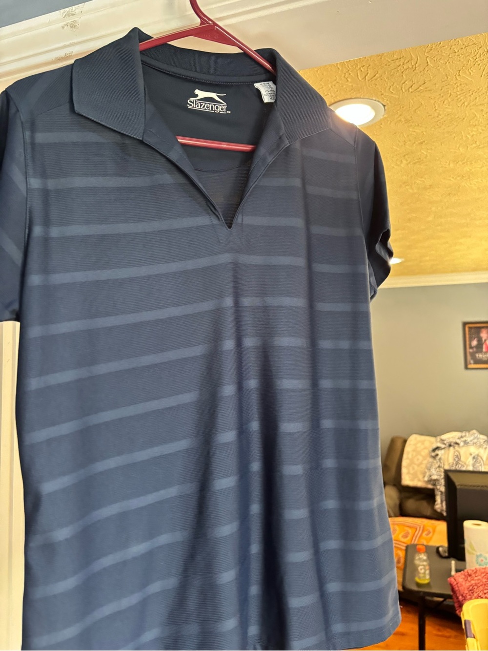 Slazenger Navy Striped Polo